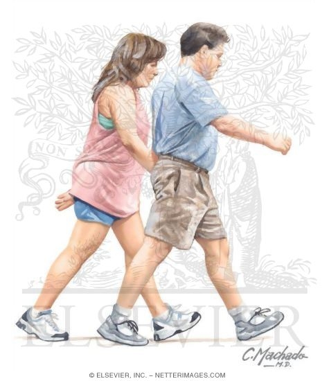 Man and Woman Walking