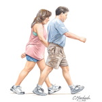 Man and Woman Walking