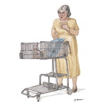 Woman With Shopping Cart