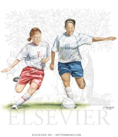 Girls Playing Soccer