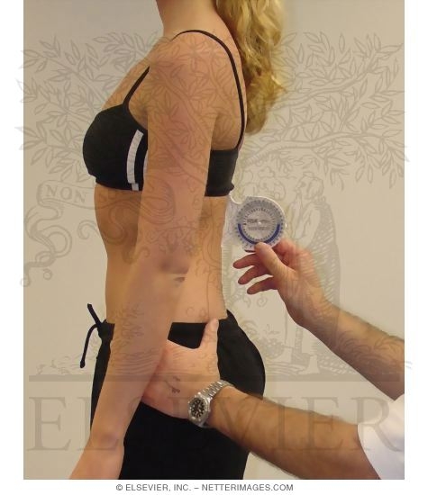 Inclinometer Placement At the Spinous Process of the 12th Thoracic Vertebra