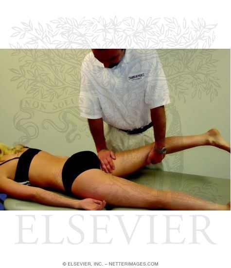 Watermarked preview of unlabeled image: Suspected Intra-articular Pathology: Anterior - Posterior Mobility Test