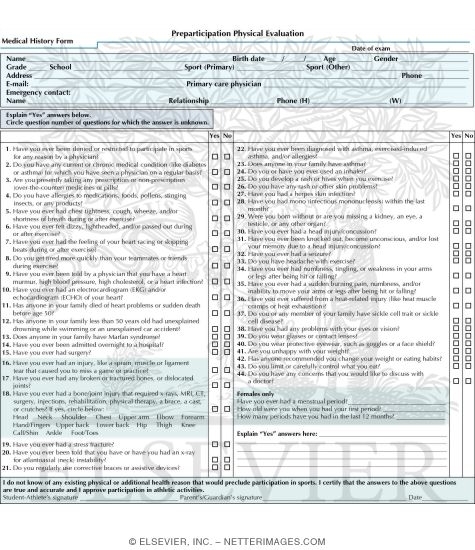 Preparticipation Physical Evaluation