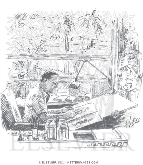 Frank H. Netter Self-portrait