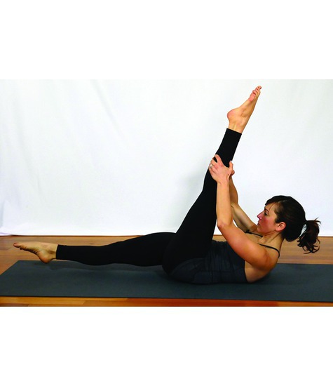 Watermarked preview of unlabeled image: Ankle Plantarflexion: Pilates Scissors 