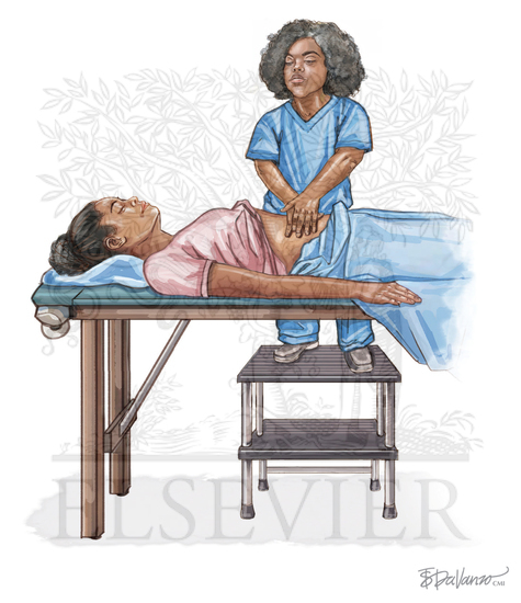 Watermarked preview of unlabeled image: Physician: Abdominal Physical Examination